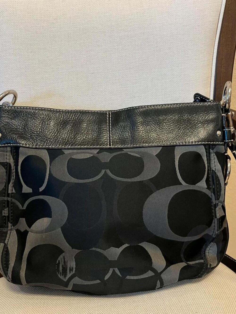 Coach vintage Y2K Black optic Zoe bag - Picture 2 of 8